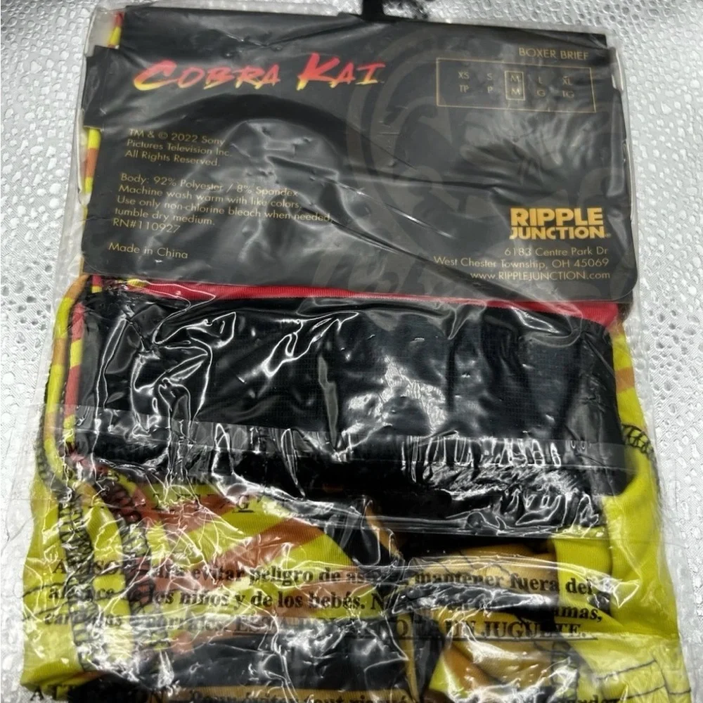 Cobra Kai Boxer Briefs - Black and Yellow